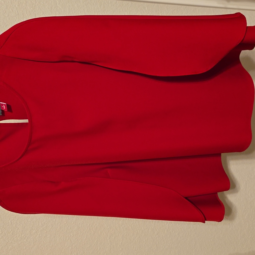 Vince Camuto Red Cape Top